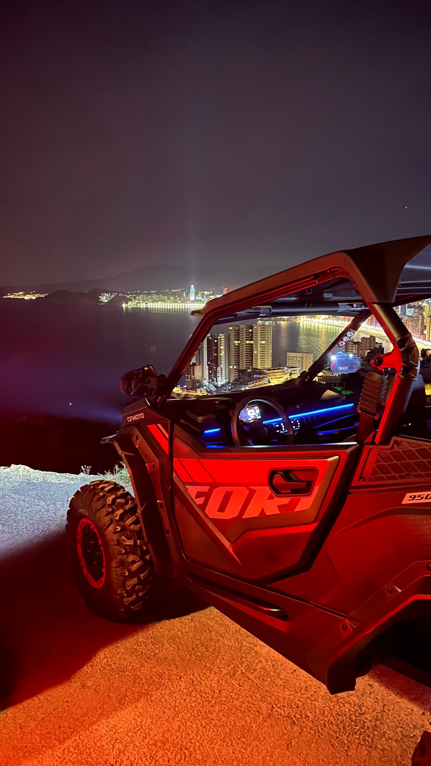 Buggy 2 plazas mirador Cruz de Benidorm de noche